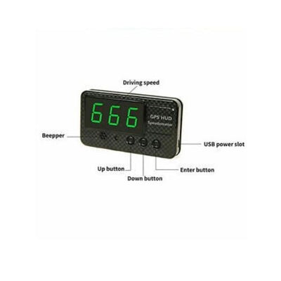 Universal GPS HUD Digital Head Up Display Car Speedometer Speed Warning Alarm CA