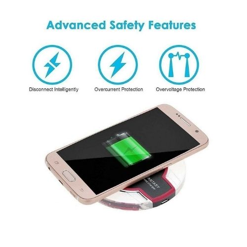 Wireless Charger Pad Qi Charging For Samsung S20 FE S10 S9 S8 iPhone 11 12 XR 8