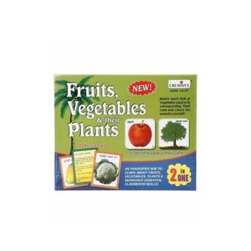 Vegetables And Their Plants Card Game For Creative Educational , Multicolor CA