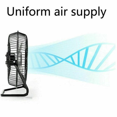 6"/4'' Mini USB Desk Fan Small Personal Cooler USB Powered Portable Fan(Metal)