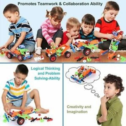 160 Pieces Educational Building Set Construction Toy Set for Boys Ages 7, 8, 9