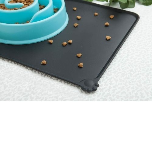 Silicone Pet Feeding Food Mat for Dog Cat Placemat Dish Bowl Easy Wipe Clean Fun