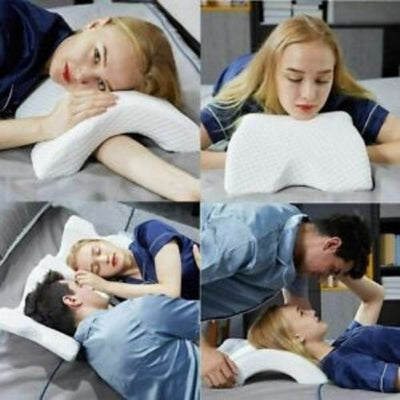 Arm Cuddling Curved Memory Foam Pillow Detachable Slow Rebound Tunnel Shaped THD