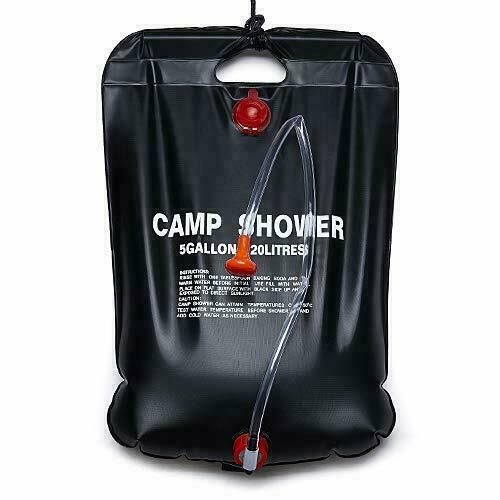 20L/40L Foldable Solar Energy Heated Water Bag Camp PVC Shower Outdoor Travel