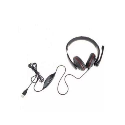 USB Headset Stereo Gaming Headphone Earphone Microphone Mic Ear Cup