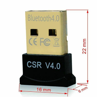 USB 4.0 Bluetooth Adapter Wireless Dongle High Speed CSR for PC Windows Computer