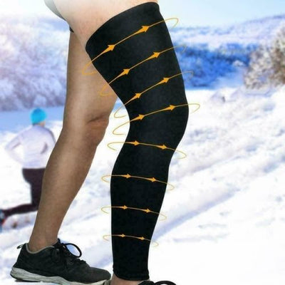 Compression Full Leg Sleeve Knee & Thigh Basketball Sport Support Socks Unisex