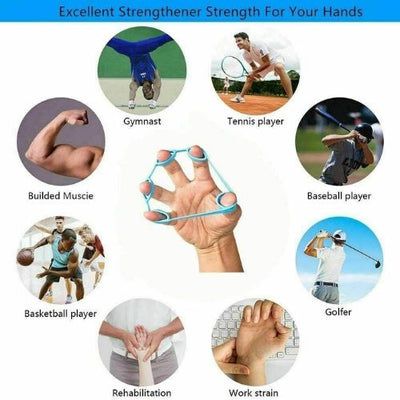 3pcs Finger Stretcher Hand Exercise Grip Strength Resistance Bands Training CA