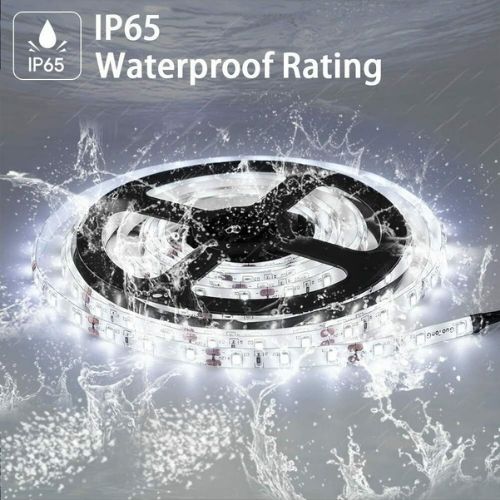 16.4ft 5M LED Strip 5050 White DC12V 300LEDs Waterproof IP65 Flexible LED Light