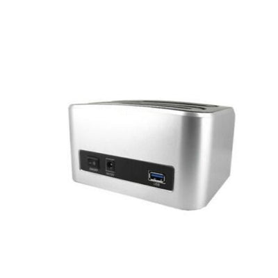 USB3.0 Dual SATA 2.5/3.5 HDD SSD Docking Station with USB Card Read CF/SD/XD/MS