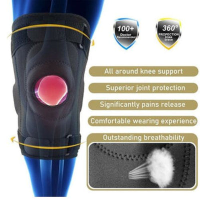 Adjustable Neoprene Knee Brace Fastener Patella Support Gym Black Relief Strap