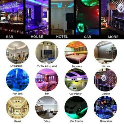 5M/16feet 5050 RGB LED Strip Light Multi Colored 44 IR Remote (Without adapter)