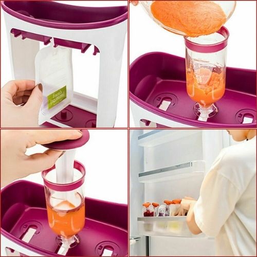 Squeeze Station with Storage Bags Infant Baby Fresh Fruit Juice Food Maker home