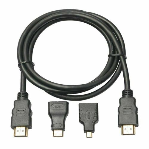 3 in 1 HD High Speed HDMI to HDMI Cable Micro HDMI Adaptor Mini HDMI Adapter