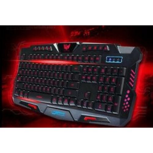 Backlit Pro Gaming USB Keyboard Multimedia Illuminated Color LED USB Wired