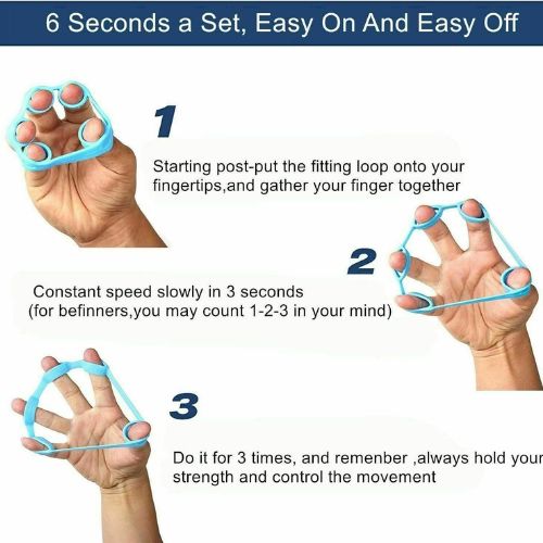 3pcs Finger Stretcher Hand Exercise Grip Strength Resistance Bands Training CA