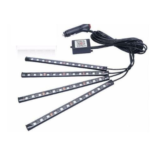 4pcs String RGB 48 LED Strip Under Car Underglow System Light Kit APP Control