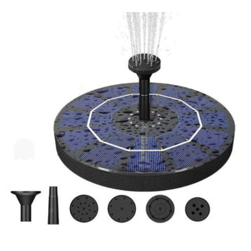 Bird Bath Floating Solar Fountain Pump Water Panel Power Kit Pool Garden Pond