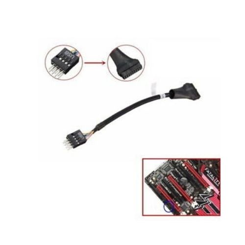 USB 3.0 20-Pin Motherboard Header Female to USB 2.0 9-Pin Male Adapter Cable