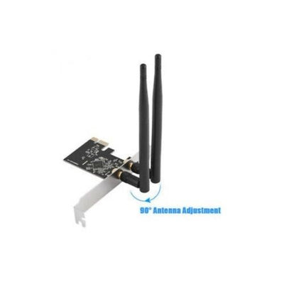 Wireless PCI-E WiFi Card 1300M AC Dual Band Ethernet Network Adapter 2 x Antenna