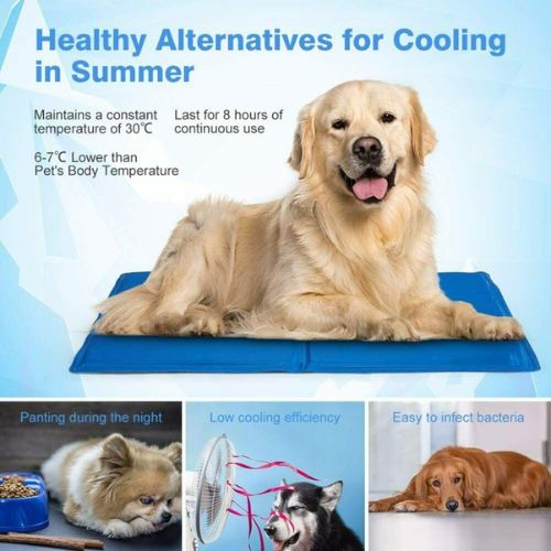 Gel Cooling Mat Dog Cat Pet Cool Pad Summer Hot Weather Bed Cushion Indoor