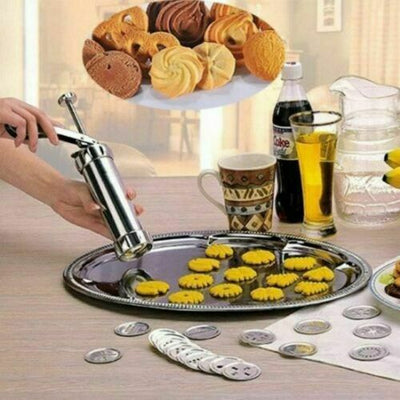 New 20Pcs Stainless Steel Biscuit Maker Cookie Stamp Press Bakeware Tool Silver