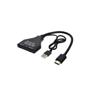 4K HDMI Splitter 1 in 2 Out with Power USB Cable for Monitor Support 3D Full HD