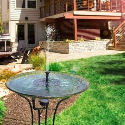 Outdoor Solar Powered Floating Bird Bath Water Fountain Pump Garden Pond Pool CA