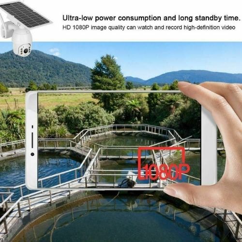 1080P Wireless Camera Outdoor Solar Powered Battery PTZ camera  IP Waterproof US