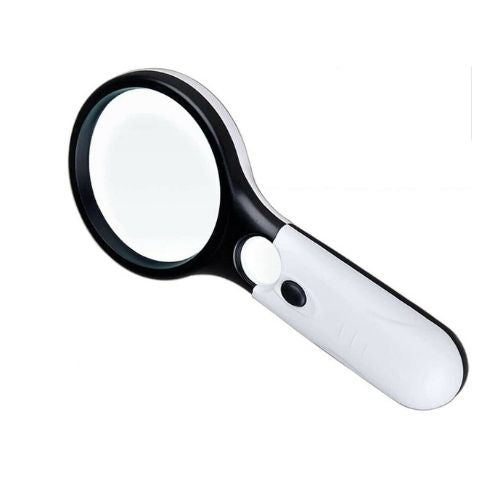 45X Handheld Magnifying Glass with 3 LED Light Magnifier Jewelry Loupe Lens CA