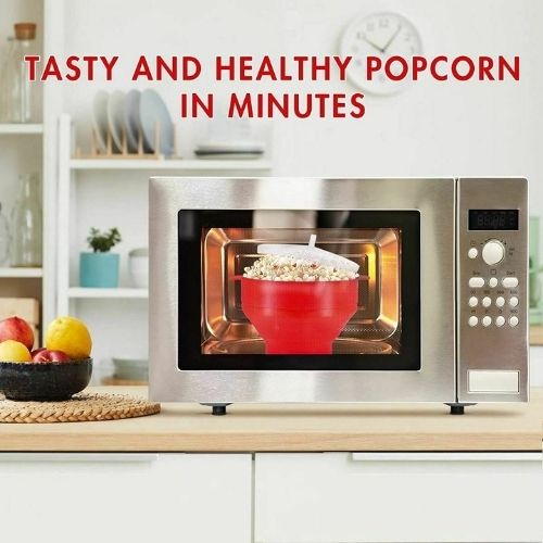 Popcorn Popper Maker Microwave Silicone Collapsible Bowl Container Kitchen Tool