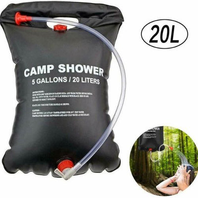 20L/40L Foldable Solar Energy Heated Water Bag Camp PVC Shower Outdoor Travel