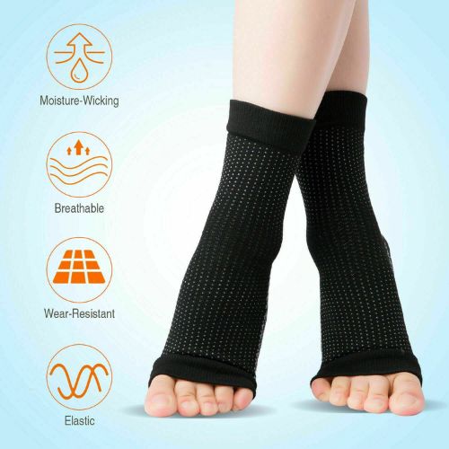 Copper Infused Compression Socks Planter Fasciitis Ankle Support Pain Relief  ca