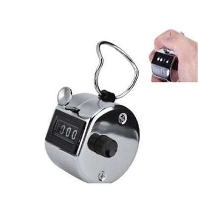 Tally Counter Hand Held 4 Digit Number Manual Clicker Plam Size Handy