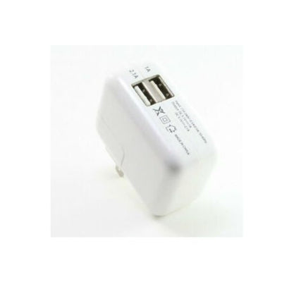 2-Port 2-Amp USB Home Wall Charger for Apple iPad 4 Mini Air 1st 2nd 3rd White