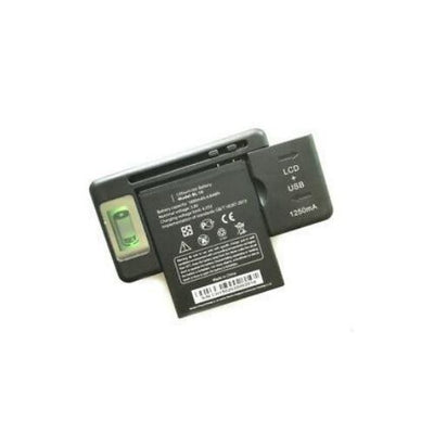 Universal Battery Charger w/ USB AC Charging Port for Cell Phone Camera Battery