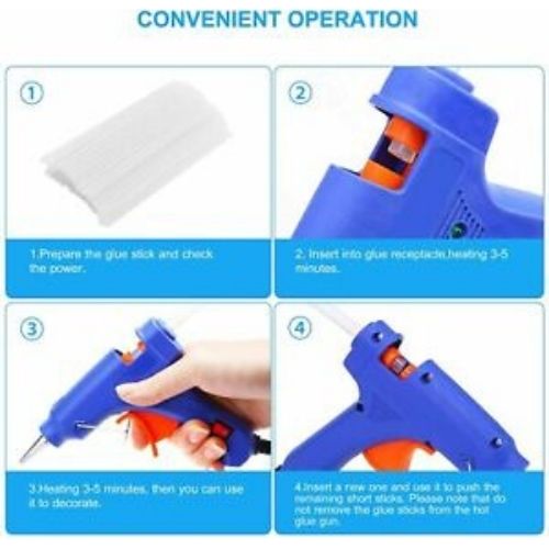 Electric Hot Melt Glue Gun Kit Trigger Adhesive 50x Stick Craft DIY Hobby Repair