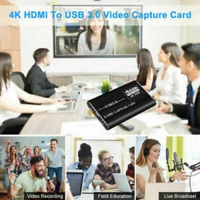 4K 1080p HDMI to USB Video Capture Card Gaming Live Stream for Nintendo Switch