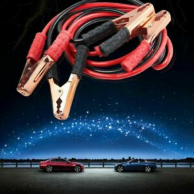 Battery Jump Starter 4Gauge Heavy Duty Fire Wires Car Jumper Cables 2M 500 AMP