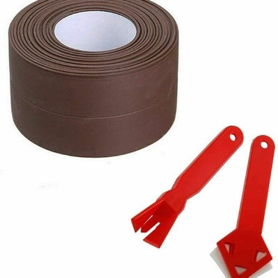 Kitchen Tape Self Caulk Waterproof Sealing Bathtub Tape with 2 Caulking Tools