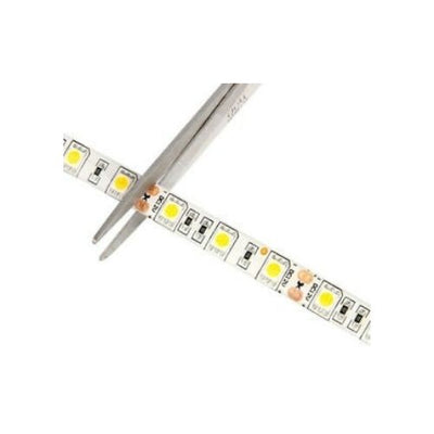 LED Light Strip Warm White Flexible Waterproof 5050 SMD 12V w/ Power 15Ft 5M