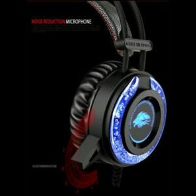 USB Wired Gaming Stereo Headset Wired Over Ear Gaming Noise Cancelling LED