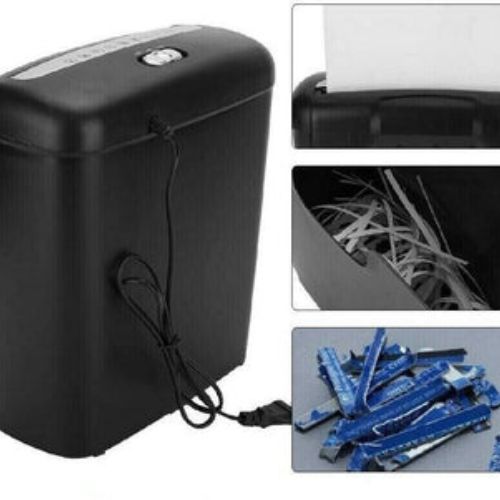 10L Bin Cutter Machine 6 Paper Shredder Strip Document Sheet Home & office 220V