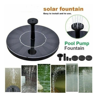 New Outdoor Solar Powered Floating Bird Bath Water Fountain Pump Garden US