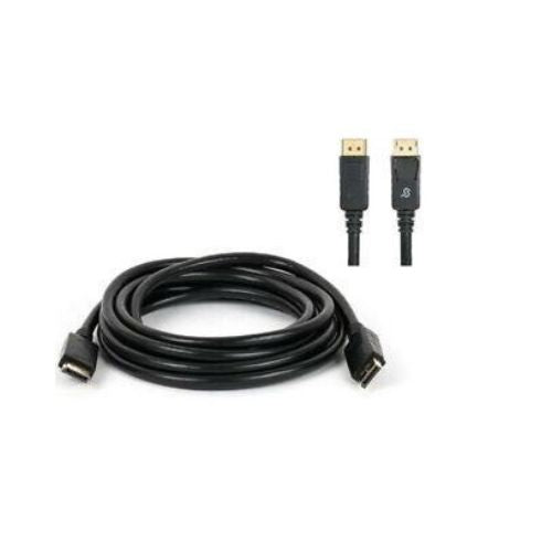 6FT Display Port Display DP Male to Male Cable Cord Adapter Video Audio Black