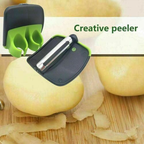 New Fruit Peeler Double Finger Cutter Blade Slicer Grater Soft Vegetable Peeler