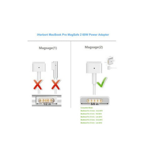 45W Power Adapter for MagSafe 2 II Macbook Air A1435 A1465 A1436 A1466