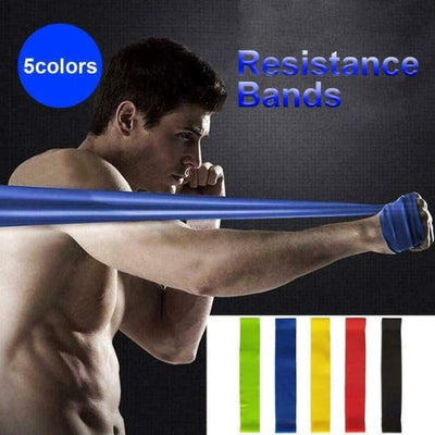 New Resistance Loop Bands For GYM Fitness Strength Yoga Exercise 5 In One Pack