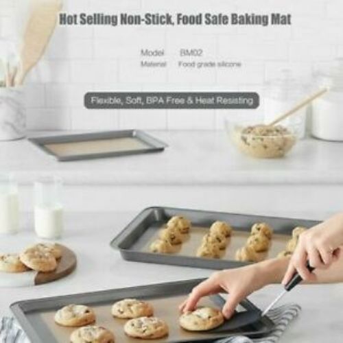 Silicone Baking Mat NonStick Pastry Reusable Baking Liner Tray Sheet For Kitchen