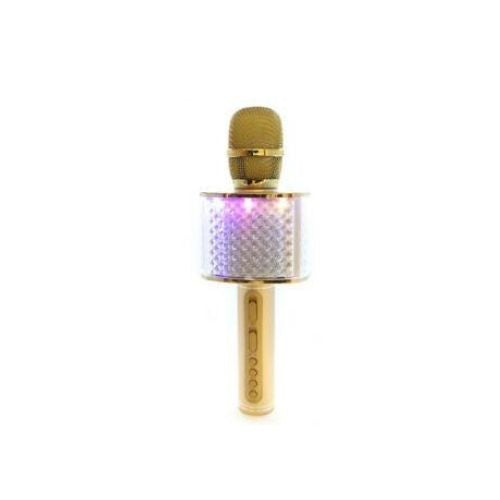 Wireless Bluetooth Karaoke Microphone USB Speaker Mic Home KTV w/ LED